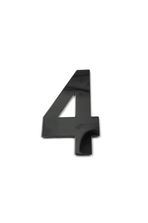 ХБ Дверная цифра "4" металл, на клеевой основе Цвет: Графит