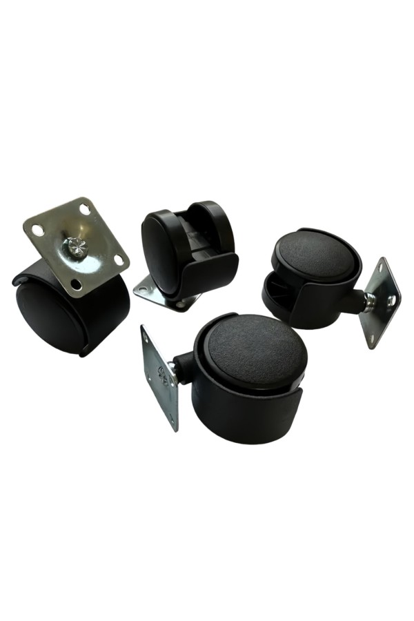 ХБ Колесо (ролик) мебельное 50мм поворотное на площадке