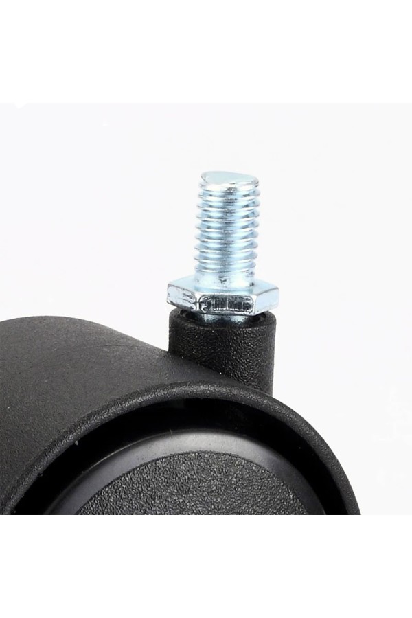 ХБ Колесо (ролик) мебельное 50мм поворотное на резьбе 8мм